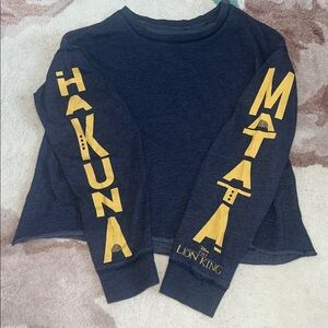 Navy Blue Long Sleeve ‘Hakuna Matata’ Lion King Shirt